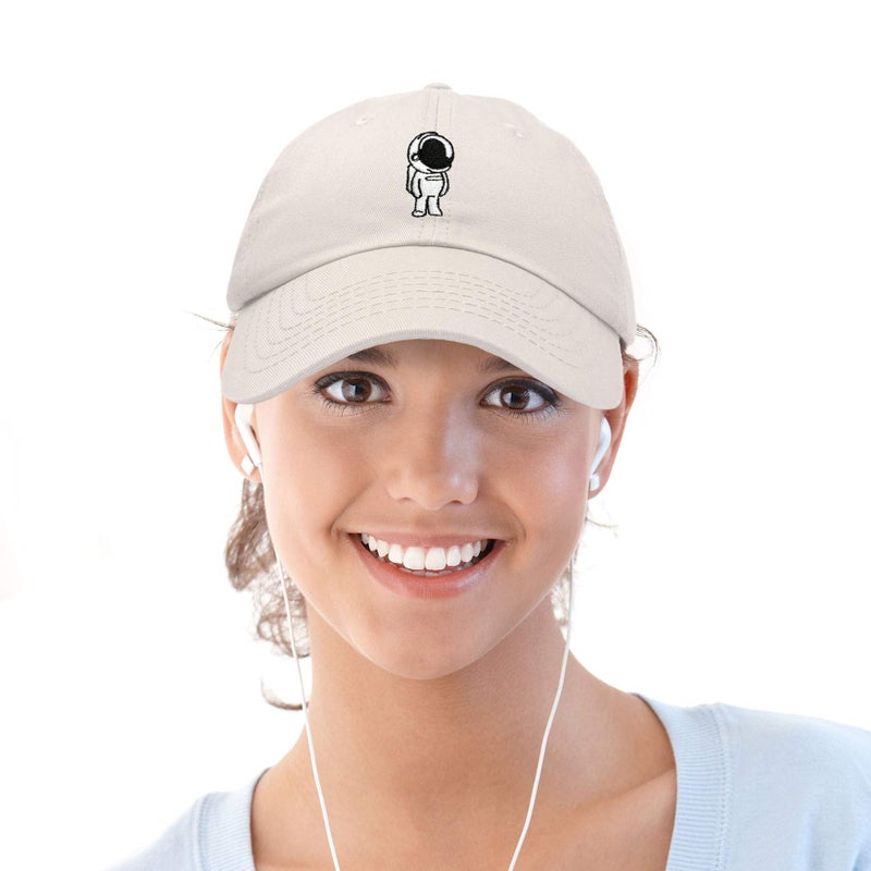 DALIX Astronaut Hat Galaxy Spaceman Baseball Caps for Men Women in Beige - Image 5